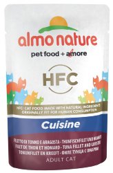 Паучи Almo Nature Холистик с ТУНЦОМ и ЛОБСТЕРОМ, для кошек (Classic Cuisine - Tuna Fillet and Lobster), 55 гр