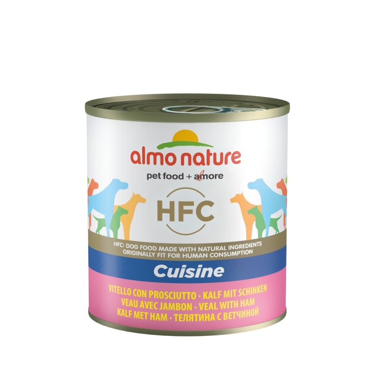 Влажный корм (консервы) Almo Nature: ТЕЛЯТИНА и ВЕТЧИНА для собак (Classic Veal&Ham)