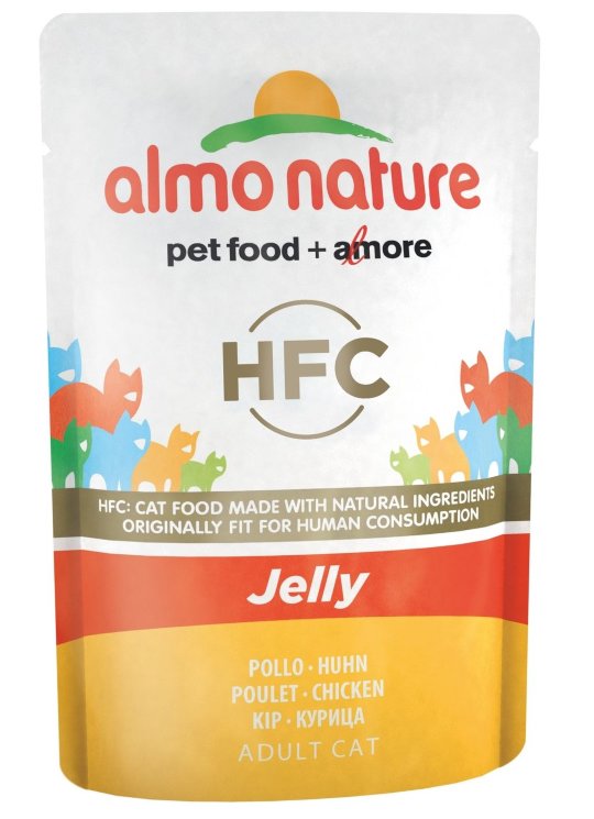 Паучи Almo Nature КУРИЦА в ЖЕЛЕ для кошек (Classic Nature Jelly - Cat Chicken), 55 гр