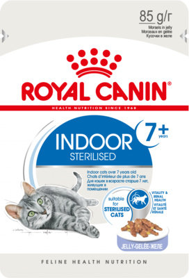 Кусочки в ЖЕЛЕ для домашних кошек 7-12 лет Royal Canin (Indoor Sterilised 7+ Years Jelly), 85 гр