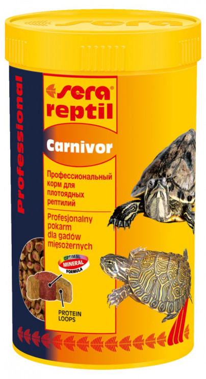SERA Reptil Professional Carnivor Корм для пресноводных черепах и других плотоядных рептилий