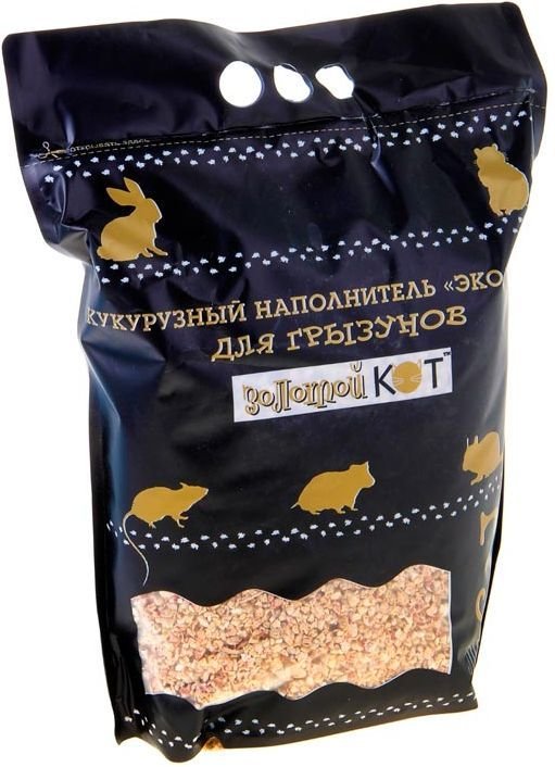 Золотой Кот Кукурузный наполнитель для грызунов, 1,6 кг