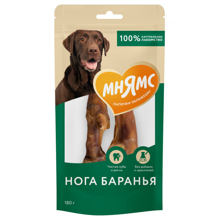 Лакомство Мнямс для собак Нога баранья, 180 гр