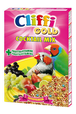 Cliffi Коктейль для Экзотических птиц: зерна, злаки, фрукты, овощи (Cocktail Mix Esotici), 300 гр
