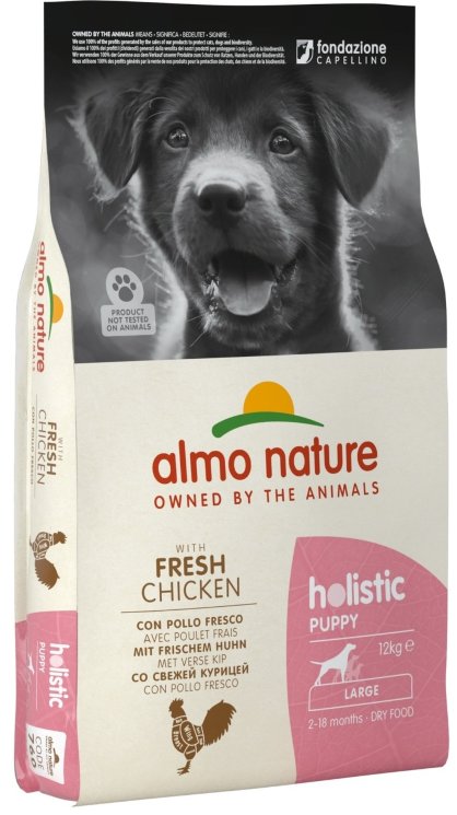Almo Nature Сухой корм с КУРИЦЕЙ для ЩЕНКОВ КРУПНЫХ ПОРОД (Large Puppy&Chicken), 12 кг