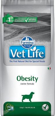 Farmina Vet Life Obesity сухой корм для Взрослых собак при Ожирении, для Снижения и Контроля веса