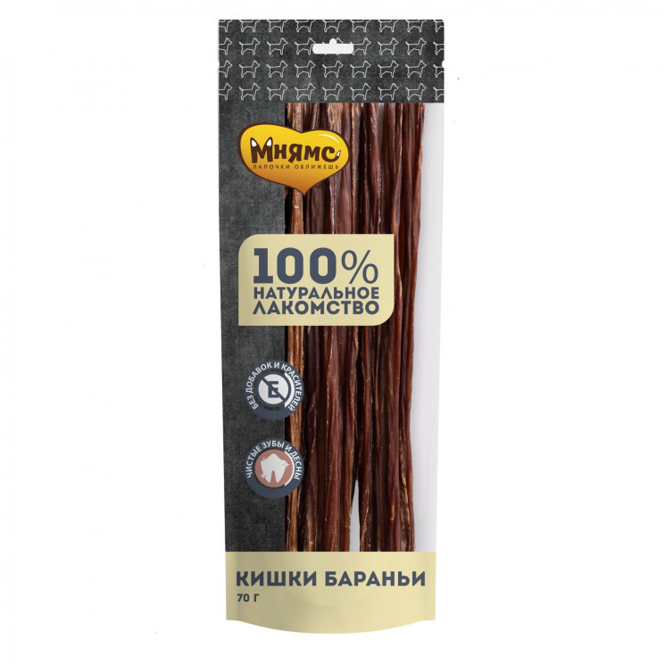 Лакомство Мнямс для собак Кишки бараньи, 70 гр