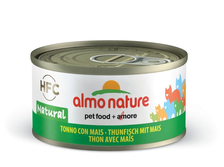 Консервы Almo Nature с ТУНЦОМ и сладкой кукурузой для кошек (Legend Adult Cat Tuna&Sweet Corn), 70 гр