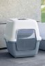 Stefanplast Туалет закрытый Cathy Comfort с УГОЛЬНЫМ ФИЛЬТРОМ и совком, для кошек, пудровый, 58*45*48 см