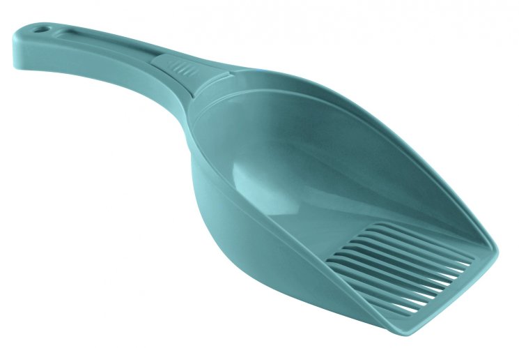 Stefanplast Совок SINGLE с мелкими отверстиями, для кошачьего туалета, синий, 28*13*9 см