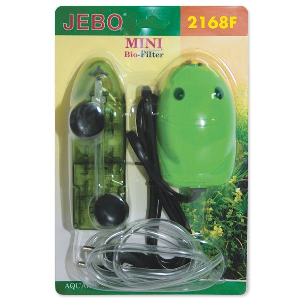 Jebo Компрессор 2168F с биофильтром, 2,5Вт, 1*1,5 л/мин, 9*6*6см.