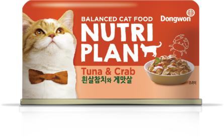 Влажный корм NUTRI PLAN тунец с крабом в собственном соку для кошек, 160 гр