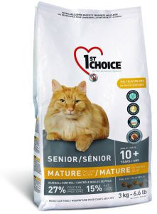 1st Choice Сухой корм для ПОЖИЛЫХ кошек (старше 10 лет) - на курице (Mature or Less Active), 350 гр