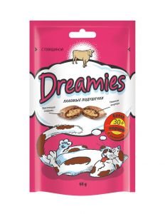 Лакомые подушечки с ГОВЯДИНОЙ для кошек Dreamies