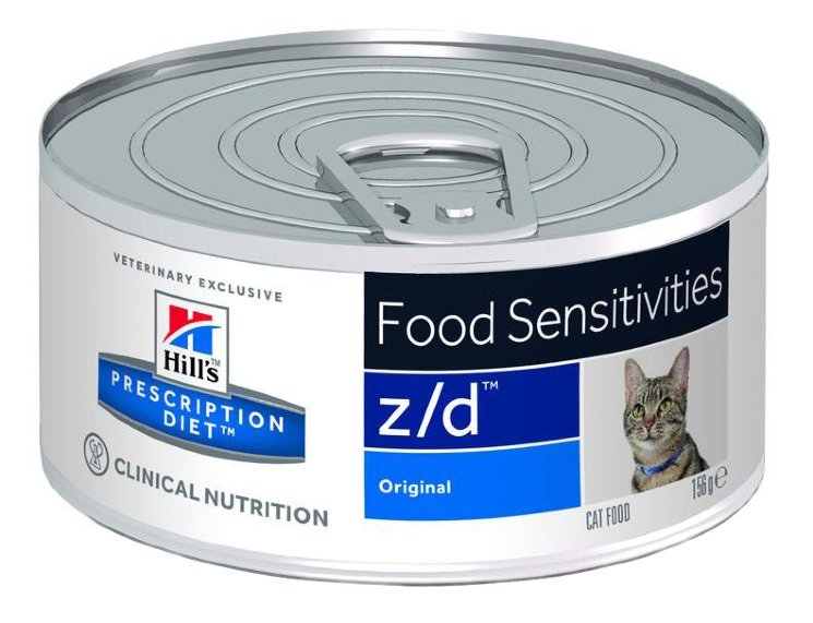 Влажный веткорм Hill's Canned Vet Z/D для кошек при лечении острых пищевых аллергий, 156 г