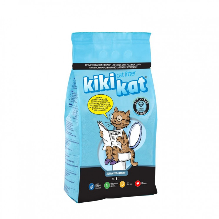 Kikikat Комкующийся наполнитель с Активированным углем (Activated Carbon)