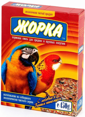 Жорка Корм для средних и крупных попугаев (коробка), 450 гр.