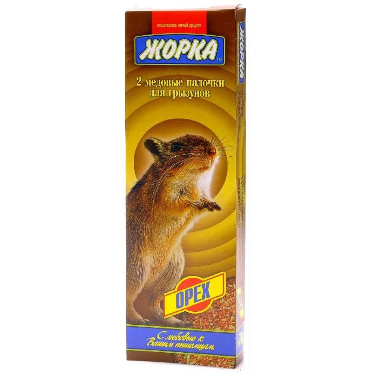Жорка Палочки с ОРЕХАМИ для всех грызунов, 2 шт., 80 гр