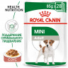 Royal Canin Паучи для взрослых собак мелких размеров от 10 месяцев, кусочки в соусе, Mini Adult, 85 гр
