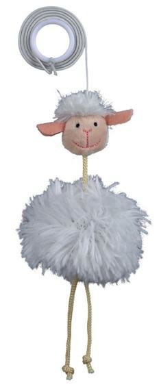 Игрушка Trixie для кошек - "Овца с колокольчиком" на резинке, плюш (45560), 20 см