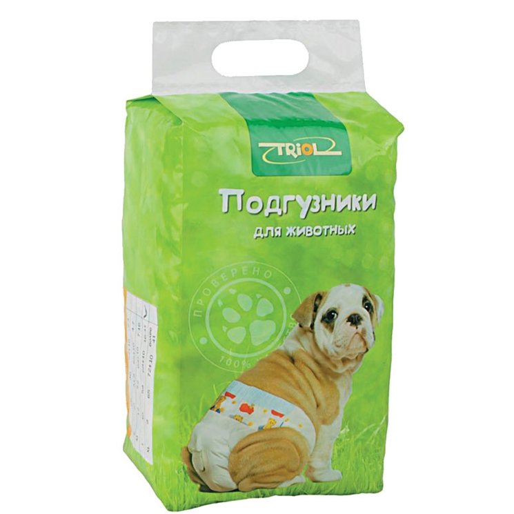 Triol Подгузники для животных весом 2-4 кг (XS), 22 шт.