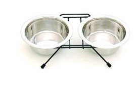 Lille Pet Подставка с мисками "Double dinner", нержавеющая сталь, для животных