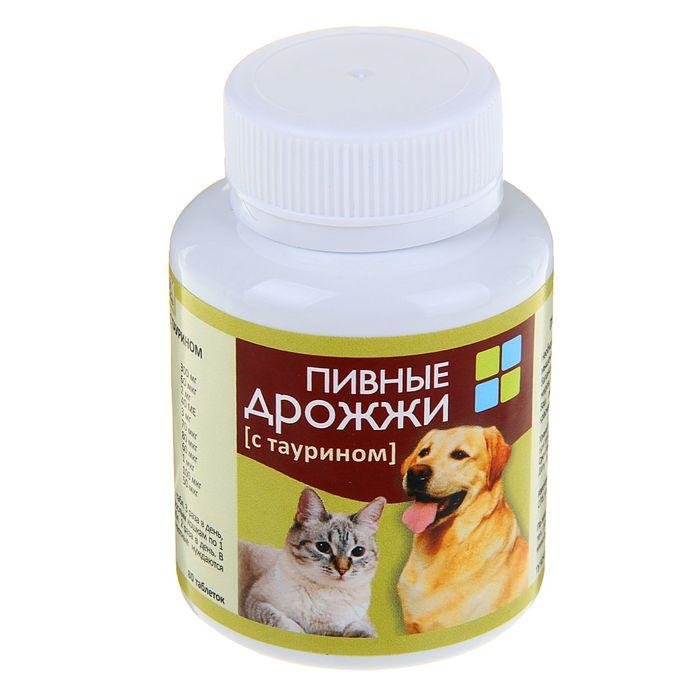 Вака Пивные дрожжи с ТАУРИНОМ для животных, 80 таб.